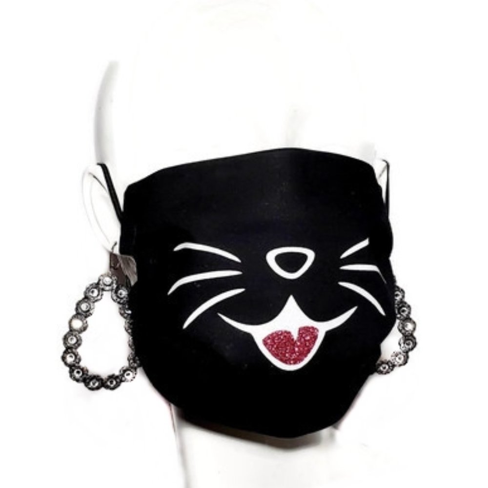 Kitty Face Handmade Face Mask, Reuse & Wash.